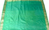 Banarasi Brocade Art Satin Silk Saree Maroon Green Zari Embroidered Sari Fabric