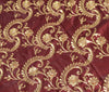 Banarasi Brocade Art Satin Silk Saree Maroon Green Zari Embroidered Sari Fabric