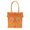 Banarasi Silk Hand Bag Woven Zari Brocade Tote Bag  / Shoulder Handbags with Golden Tassels Nice item to Gift