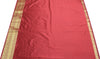 Banarasi Art Silk Saree with Blouse Fabric Coral Pink Leaves Gold Zari Weaving