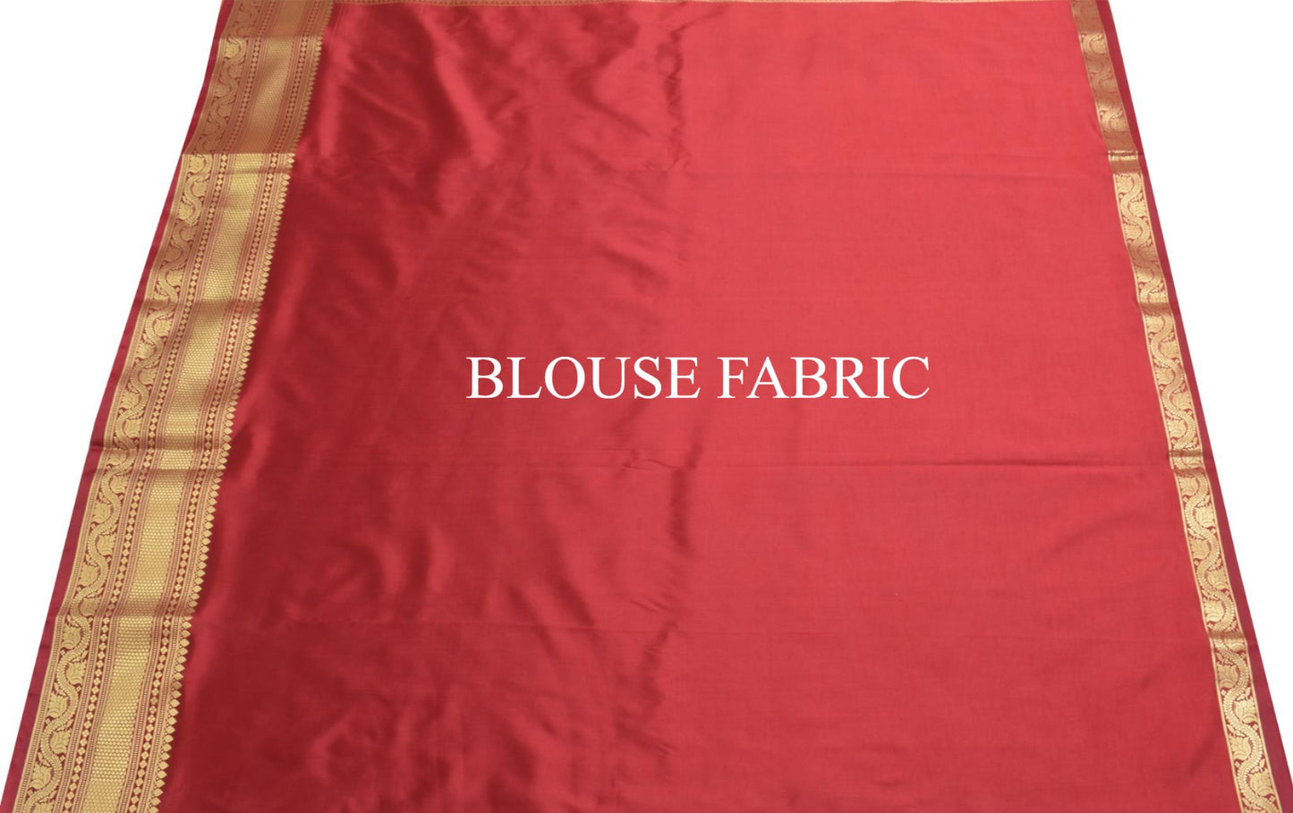 Banarasi Art Silk Saree Blouse Fabric Peach Leaves Gold Zari Weaving Indian Sari