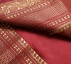 Banarasi Art Silk Saree Blouse Fabric Peach Leaves Gold Zari Weaving Indian Sari