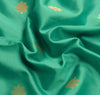 Banarasi Saree Indian Art Silk Woven Zari Brocade Sari Blouse Fabric Aqua Green