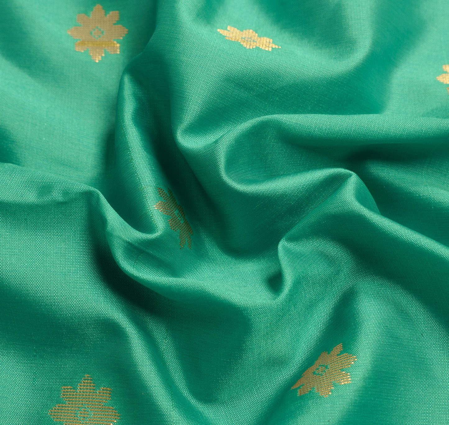 Banarasi Saree Indian Art Silk Woven Zari Brocade Sari Blouse Fabric Aqua Green