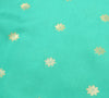 Banarasi Saree Indian Art Silk Woven Zari Brocade Sari Blouse Fabric Aqua Green