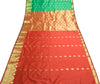 Green Indian Sari Banarasi Art Silk Saree with Blouse Fabric Gold Zari Weaving