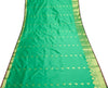 Green Indian Sari Banarasi Art Silk Saree with Blouse Fabric Gold Zari Weaving