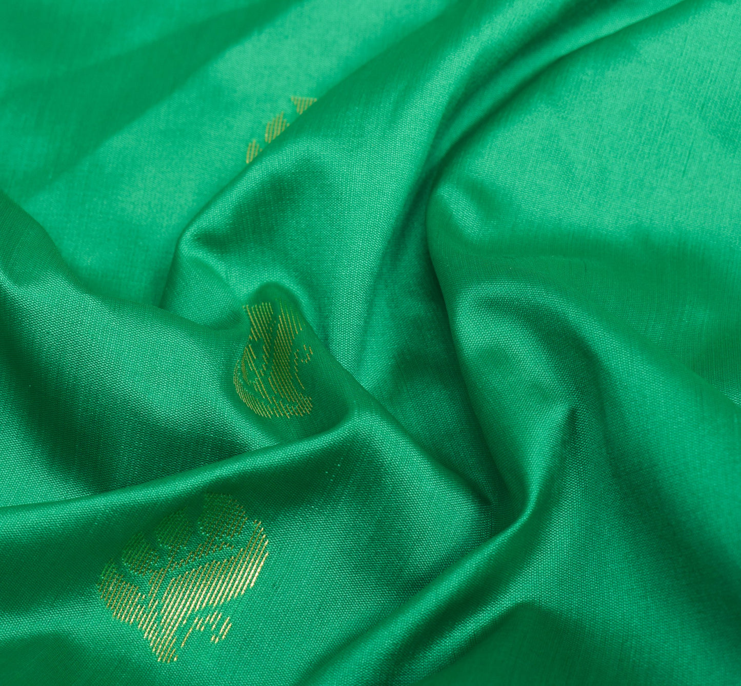 Green Indian Sari Banarasi Art Silk Saree with Blouse Fabric Gold Zari Weaving