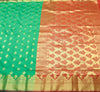 Green Indian Sari Banarasi Art Silk Saree with Blouse Fabric Gold Zari Weaving