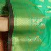 Green Indian Sari Banarasi Art Silk Saree with Blouse Fabric Gold Zari Weaving