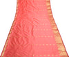 Peach Indian Sari Banarasi Art Silk Saree with Blouse Fabric Gold Zari Weaving