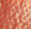 Peach Indian Sari Banarasi Art Silk Saree with Blouse Fabric Gold Zari Weaving