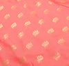 Peach Indian Sari Banarasi Art Silk Saree with Blouse Fabric Gold Zari Weaving