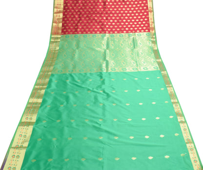 Maroon Banarasi Sari Art Silk Zari Woven Leaf Motifs Saree with Blouse Fabric