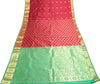 Maroon Banarasi Sari Art Silk Zari Woven Leaf Motifs Saree with Blouse Fabric