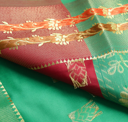 Maroon Banarasi Sari Art Silk Zari Woven Leaf Motifs Saree with Blouse Fabric