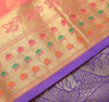 Peach Banarasi Sari Art Silk Zari Woven Floral Border Saree with Blouse Fabric