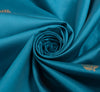 Teal Blue Banarasi Sari Art Silk Zari Woven Leaf Motifs Saree with Blouse Fabric