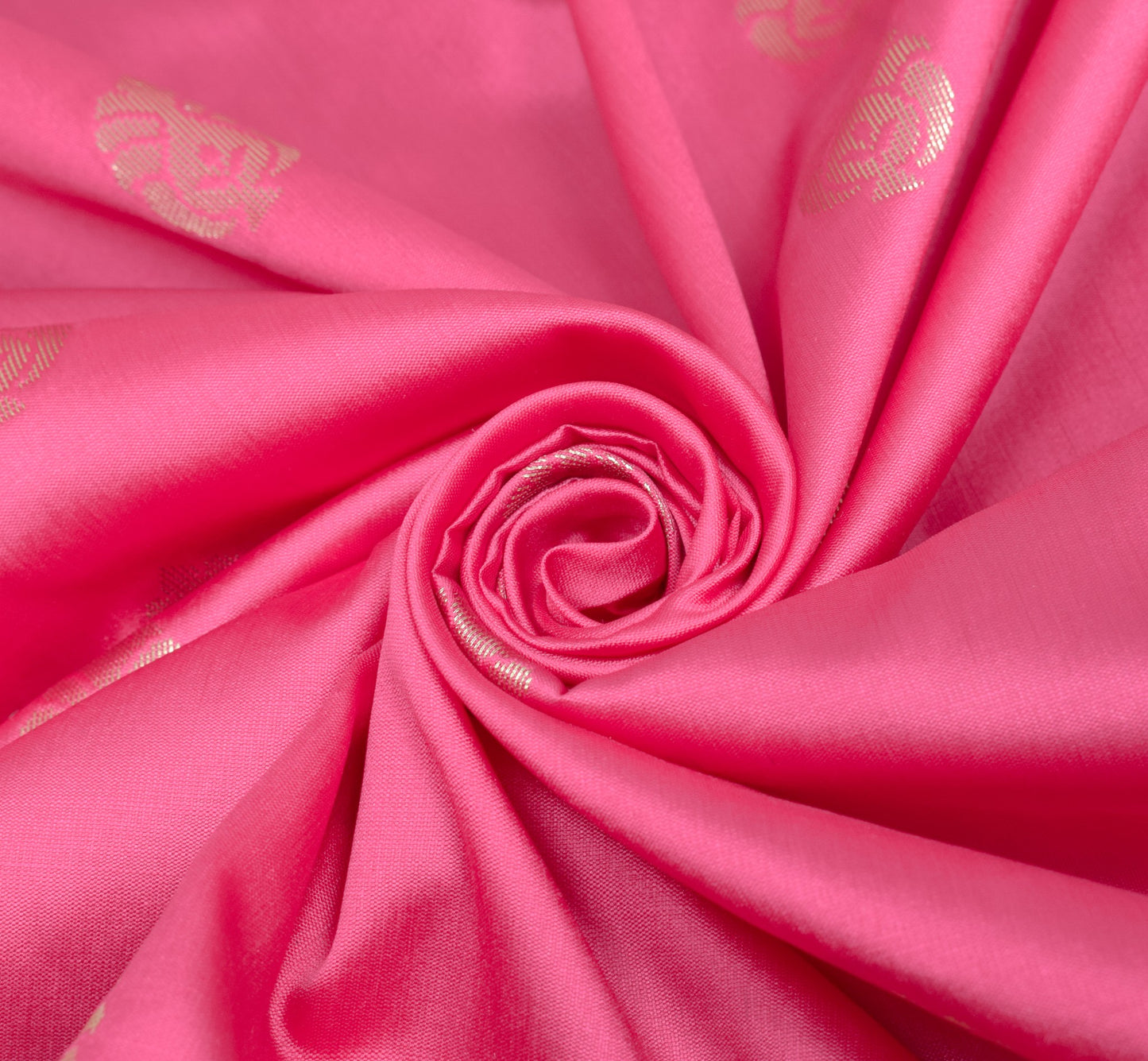 Dark Blue Banarasi Sari Art Silk Zari Woven Floral Border Saree Blouse Fabric