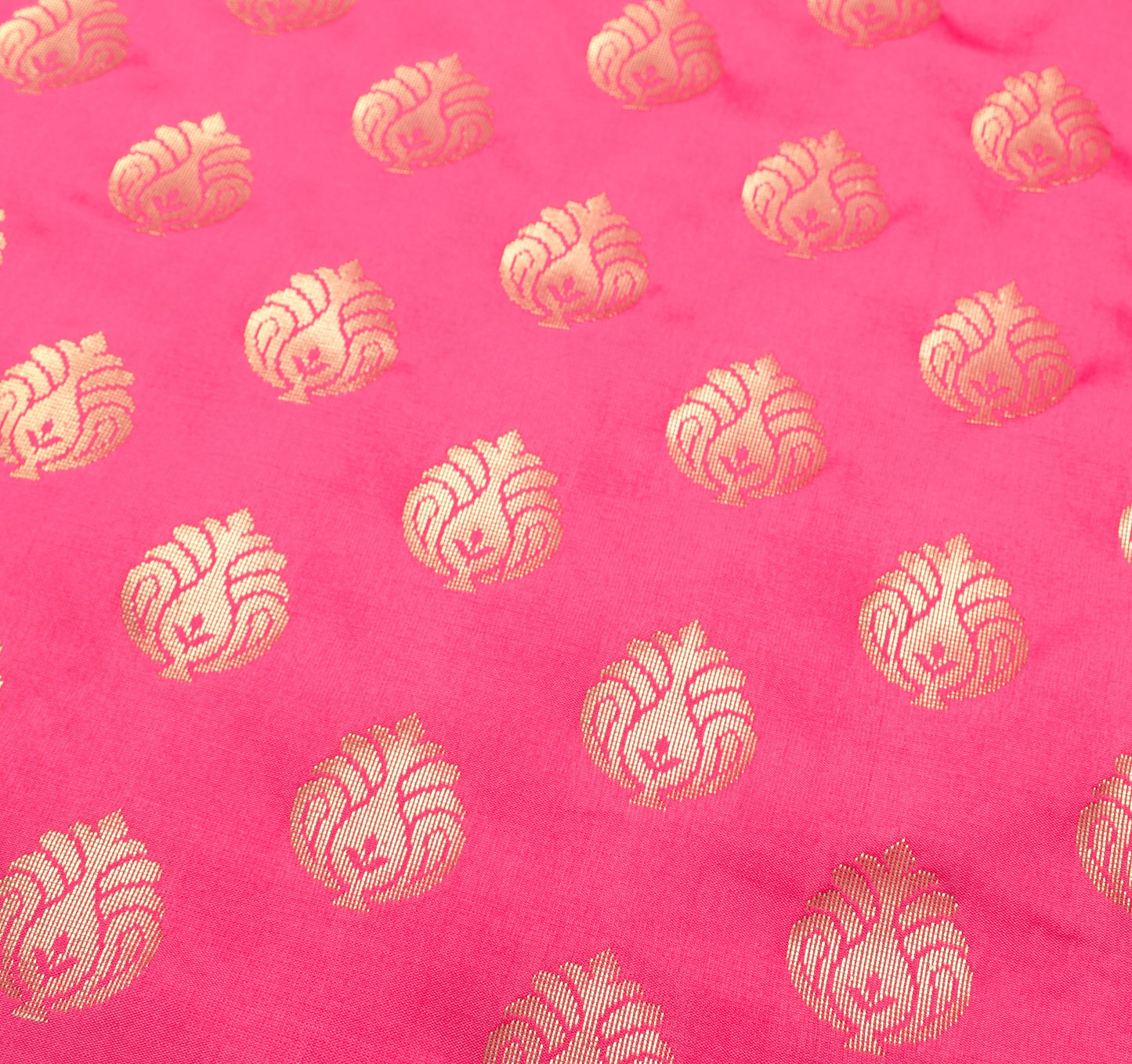 Dark Blue Banarasi Sari Art Silk Zari Woven Floral Border Saree Blouse Fabric