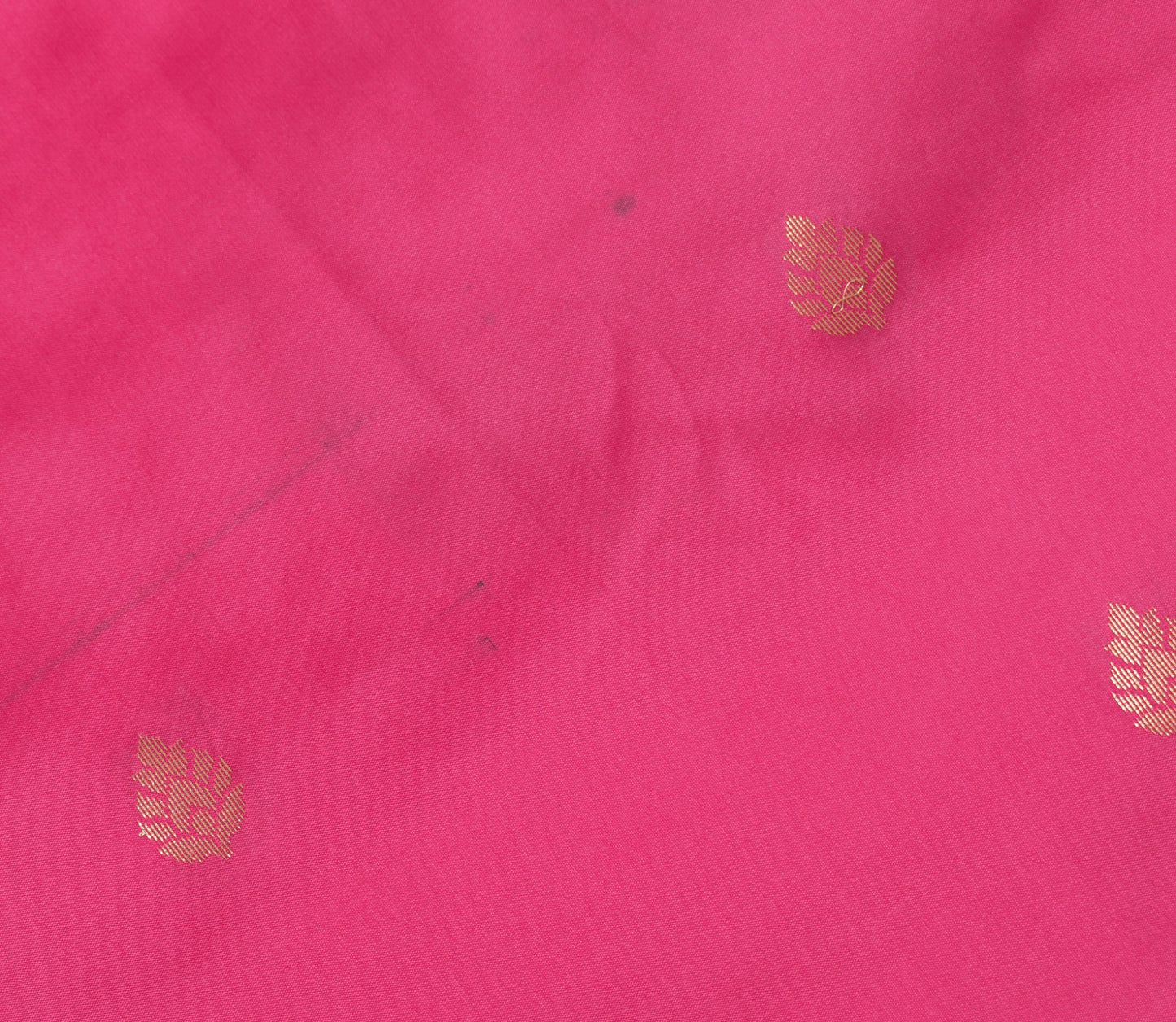 Pink Blue Banarasi Sari Art Silk Zari Woven Leaf Motifs Saree with Blouse Fabric