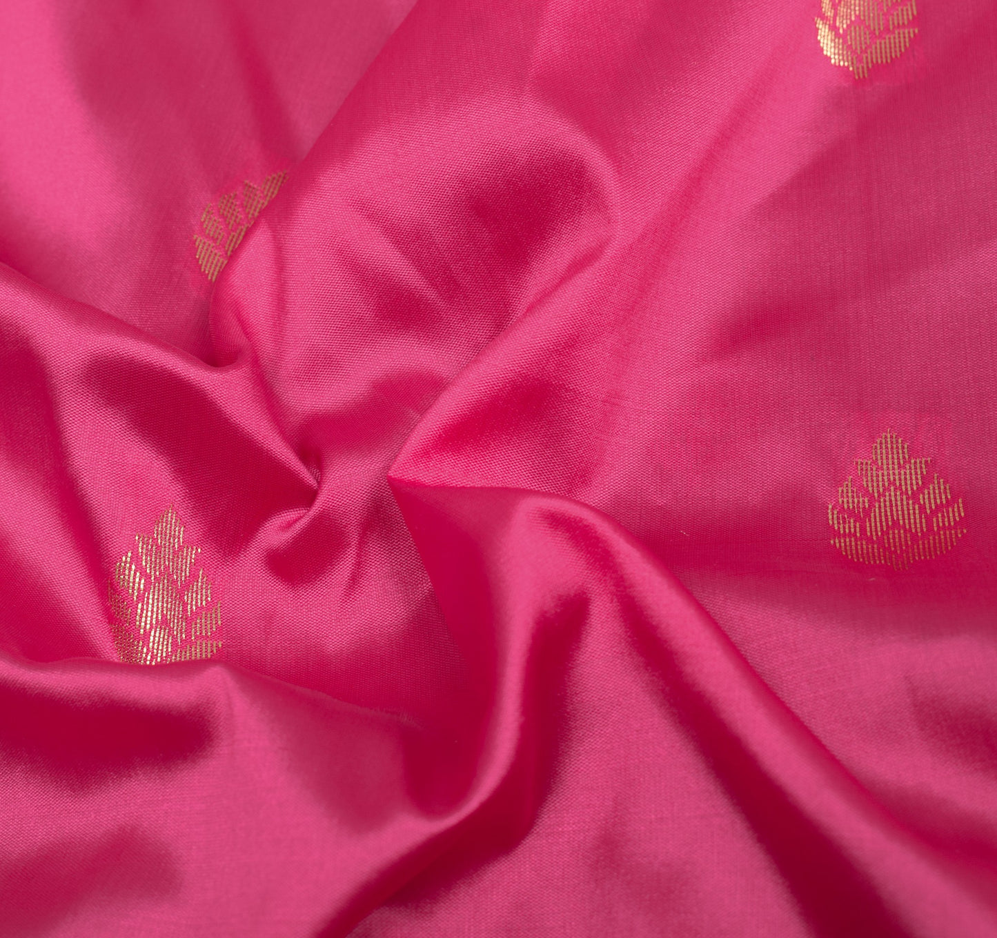 Pink Blue Banarasi Sari Art Silk Zari Woven Leaf Motifs Saree with Blouse Fabric