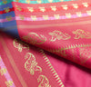 Royal Blue Banarasi Sari Art Silk Zari Woven Floral Border Saree Blouse Fabric
