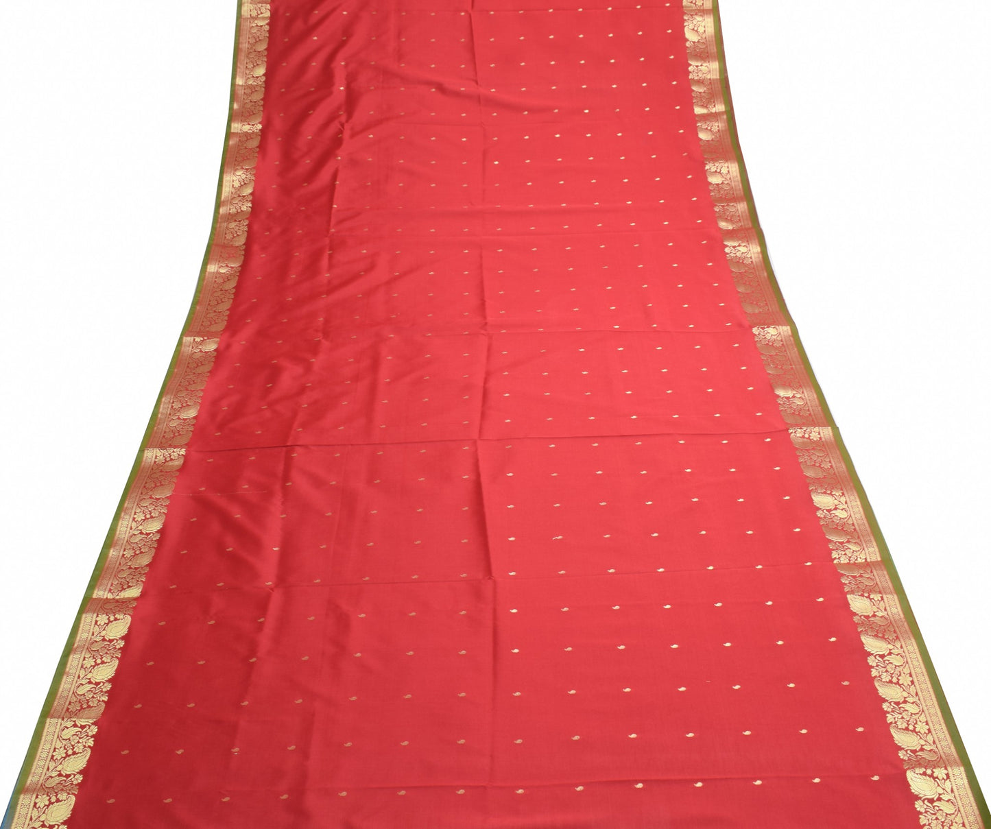 Indian Maroon Green Sari Banarasi Art Silk Saree with Blouse Gold Zari Weaving