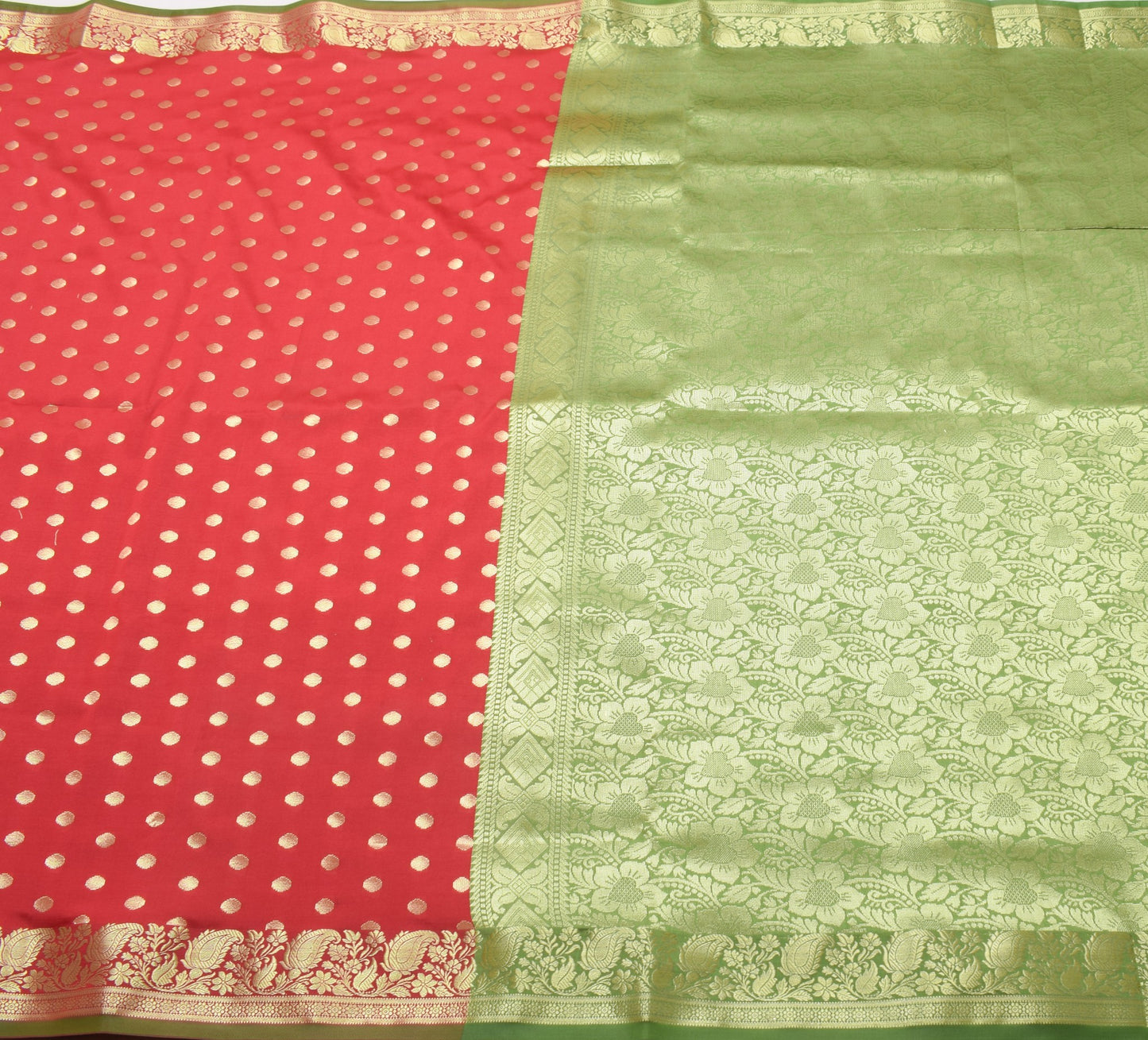 Indian Maroon Green Sari Banarasi Art Silk Saree with Blouse Gold Zari Weaving