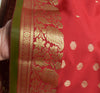 Indian Maroon Green Sari Banarasi Art Silk Saree with Blouse Gold Zari Weaving
