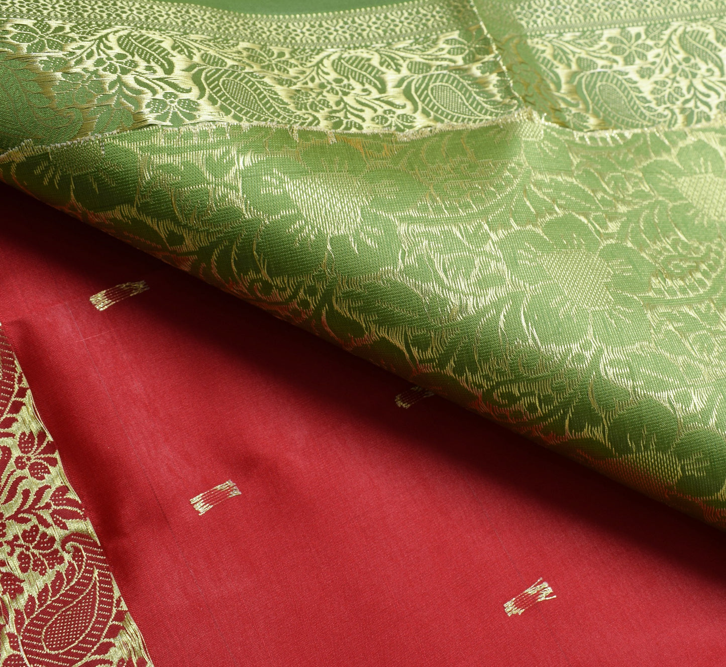 Indian Maroon Green Sari Banarasi Art Silk Saree with Blouse Gold Zari Weaving