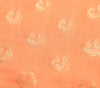 Indian Peachy Orange Sari Banarasi Art Silk Saree with Blouse Gold Zari Weaving
