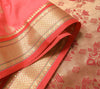 Indian Peach Maroon Sari Banarasi Art Silk Saree with Blouse Gold Zari Weaving