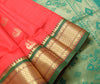 Indian Red & Green Sari Banarasi Art Silk Saree with Blouse Gold Zari Weaving