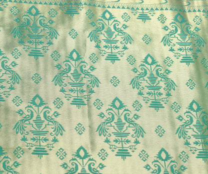 Indian Red & Green Sari Banarasi Art Silk Saree with Blouse Gold Zari Weaving