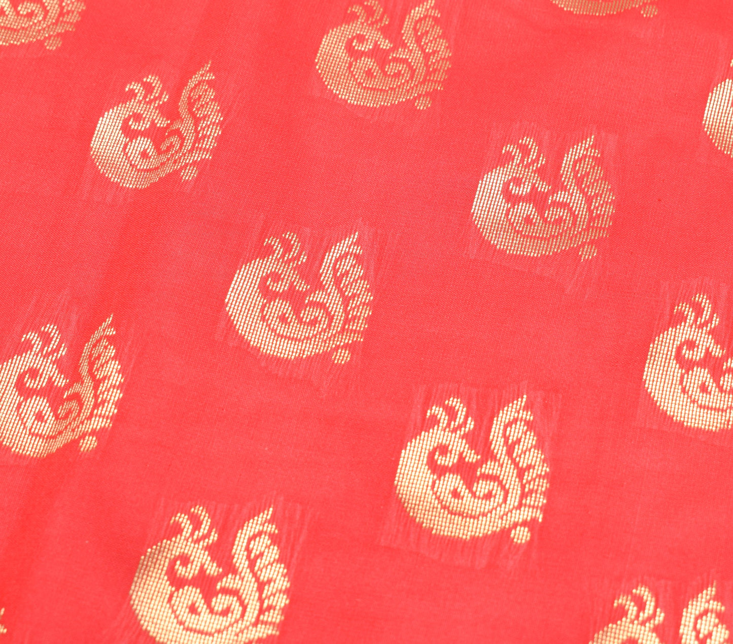 Indian Red & Green Sari Banarasi Art Silk Saree with Blouse Gold Zari Weaving