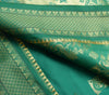 Indian Red & Green Sari Banarasi Art Silk Saree with Blouse Gold Zari Weaving