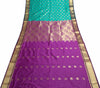 Indian Teal Green Sari Banarasi Art Silk Saree with Blouse Gold Zari Weaving