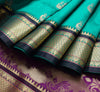 Indian Teal Green Sari Banarasi Art Silk Saree with Blouse Gold Zari Weaving