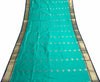 Indian Teal Green Sari Banarasi Art Silk Saree with Blouse Gold Zari Weaving