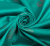 Indian Teal Green Sari Banarasi Art Silk Saree with Blouse Gold Zari Weaving
