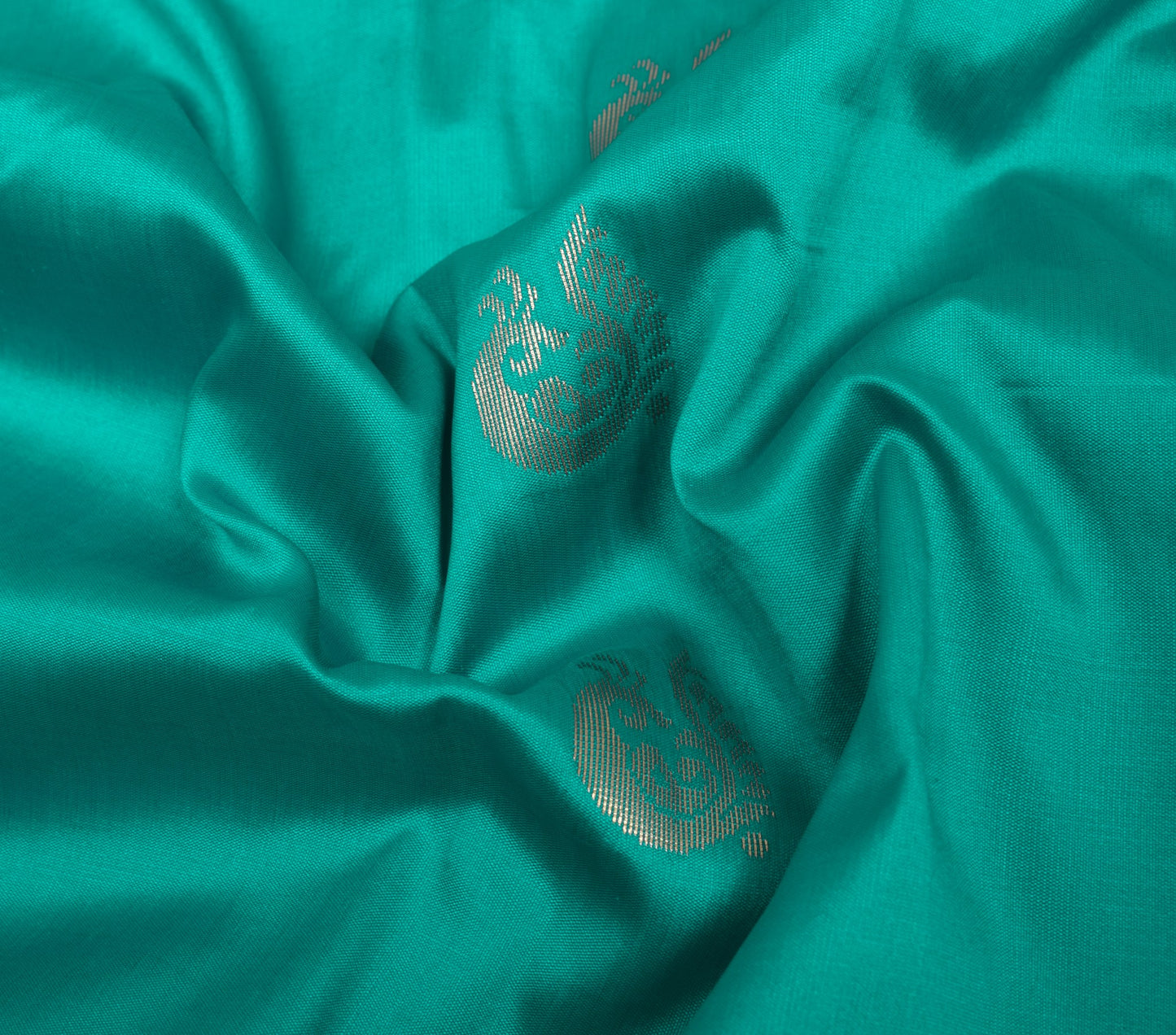Indian Teal Green Sari Banarasi Art Silk Saree with Blouse Gold Zari Weaving