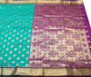 Indian Teal Green Sari Banarasi Art Silk Saree with Blouse Gold Zari Weaving