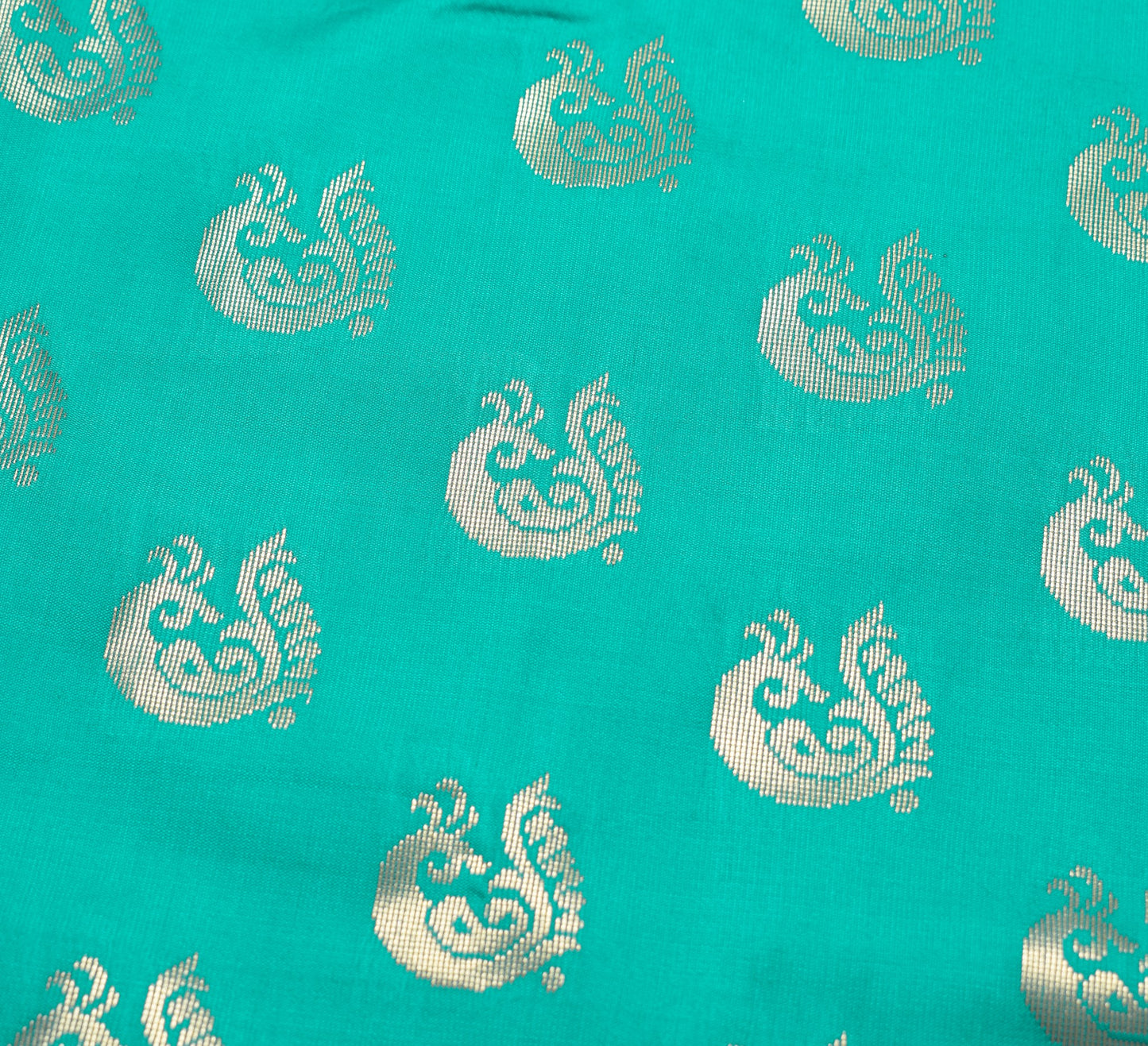 Indian Teal Green Sari Banarasi Art Silk Saree with Blouse Gold Zari Weaving