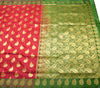 Indian Yellow Banarasi Sari Art Cotton Saree with Blouse Fabric Gold Zari Woven