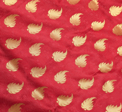 Indian Yellow Banarasi Sari Art Cotton Saree with Blouse Fabric Gold Zari Woven