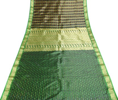 Indian Multi-Color Banarasi Sari Self & Zari Woven Art Silk Saree Blouse Fabric