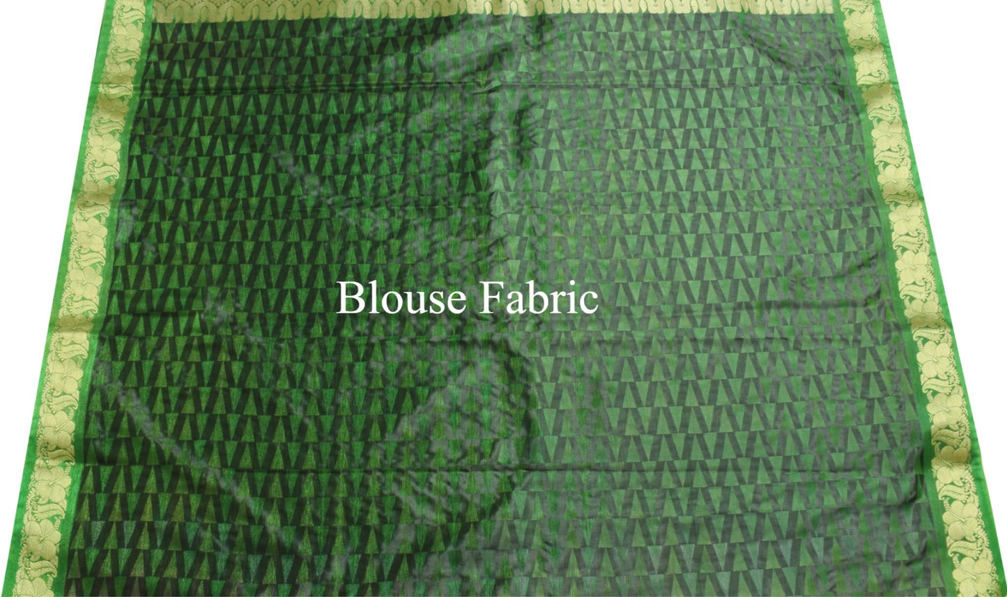 Indian Multi-Color Banarasi Sari Self & Zari Woven Art Silk Saree Blouse Fabric