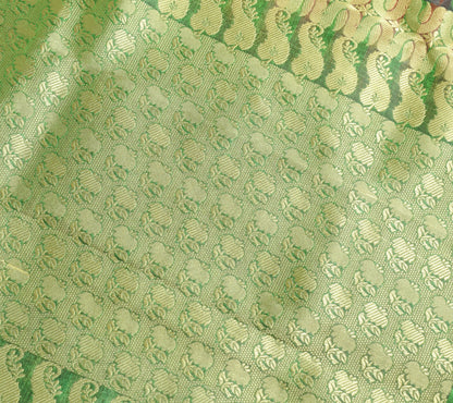 Indian Multi-Color Banarasi Sari Self & Zari Woven Art Silk Saree Blouse Fabric