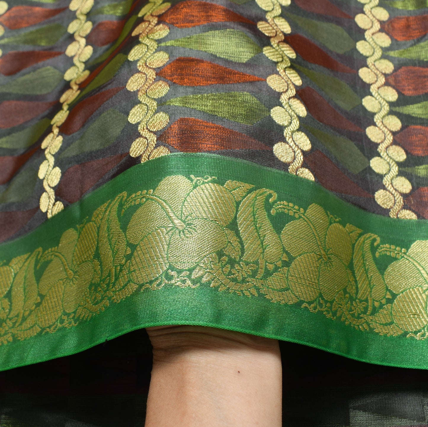 Indian Multi-Color Banarasi Sari Self & Zari Woven Art Silk Saree Blouse Fabric